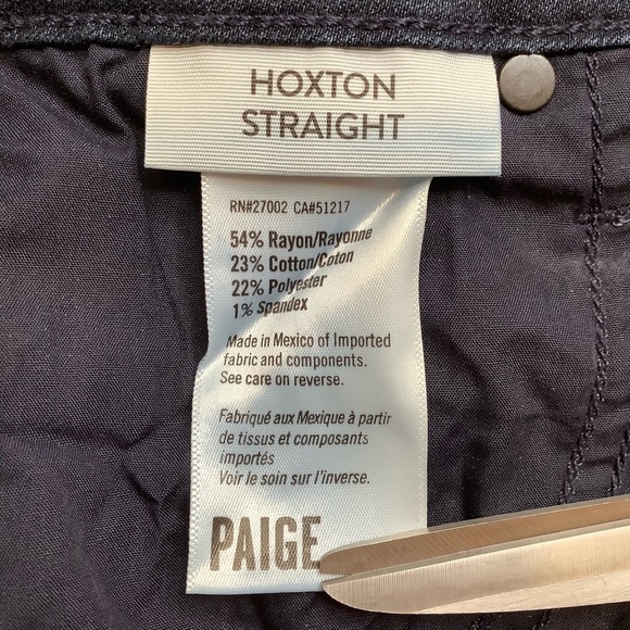 PAIGE Hoxton Dark Mid Rise Straight Jeans Size 27 - Picture 11 of 12